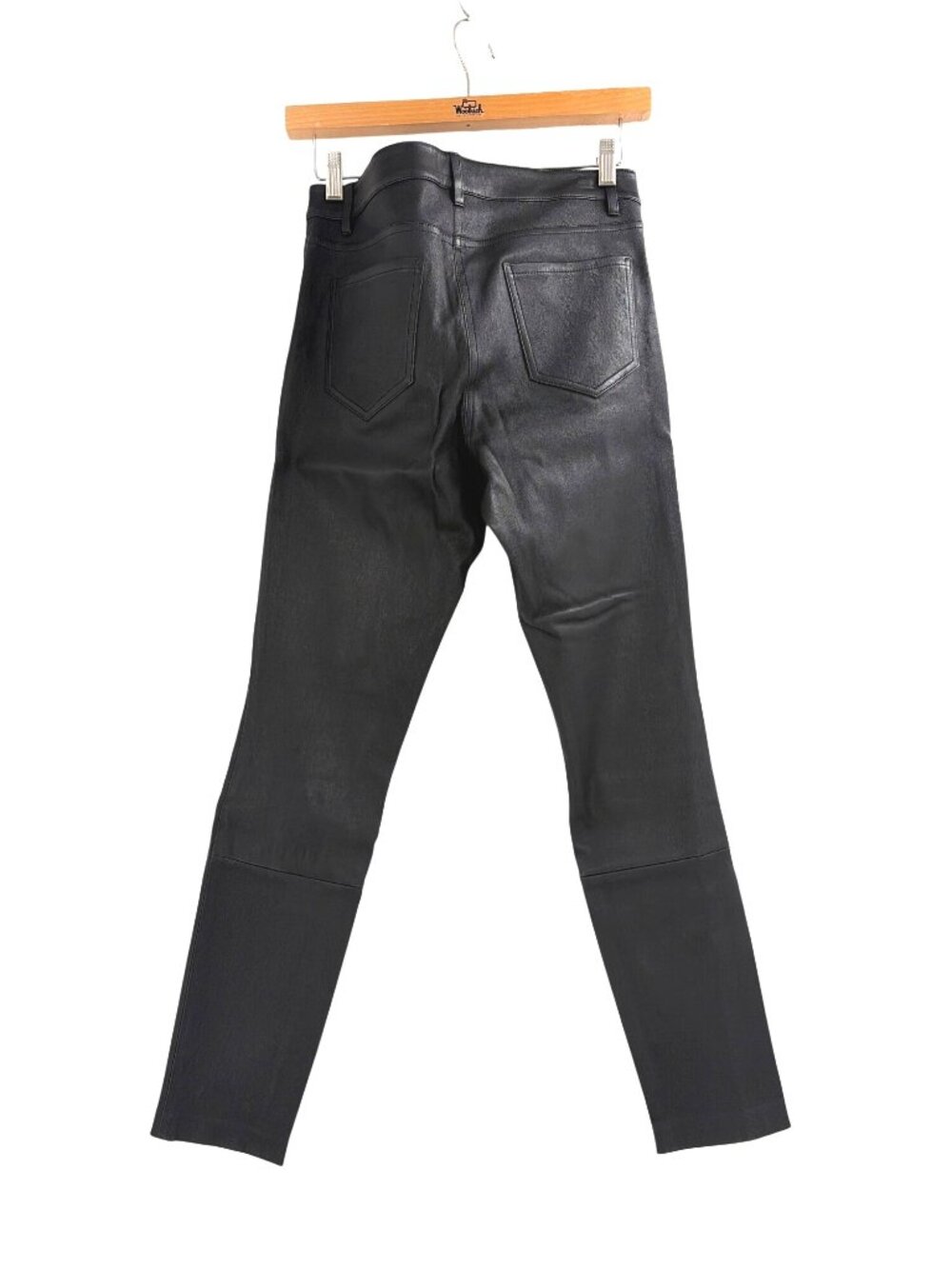 Theory Womens Size 6 Urban 5 Pocket Lamb Leather Pants Black Biker Baddie Glam - Picture 3 of 9